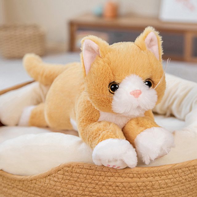 Ginger Tabby Kitten Lifelike Plush