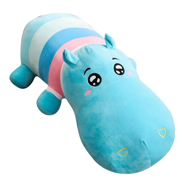 Blue Hippo Cuddle Bolster Plush — photo 5