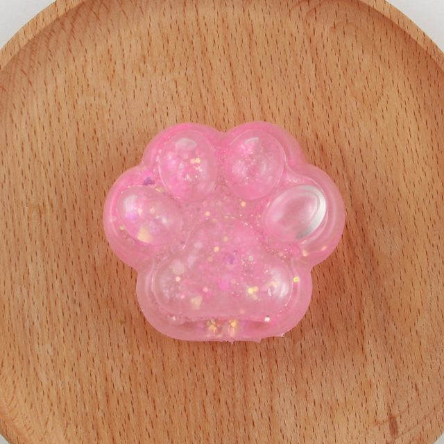 Glitter Kitty Paw Mochi Squishy