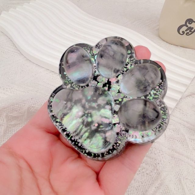 Glitter Galaxy Paw Squishy (Silver)