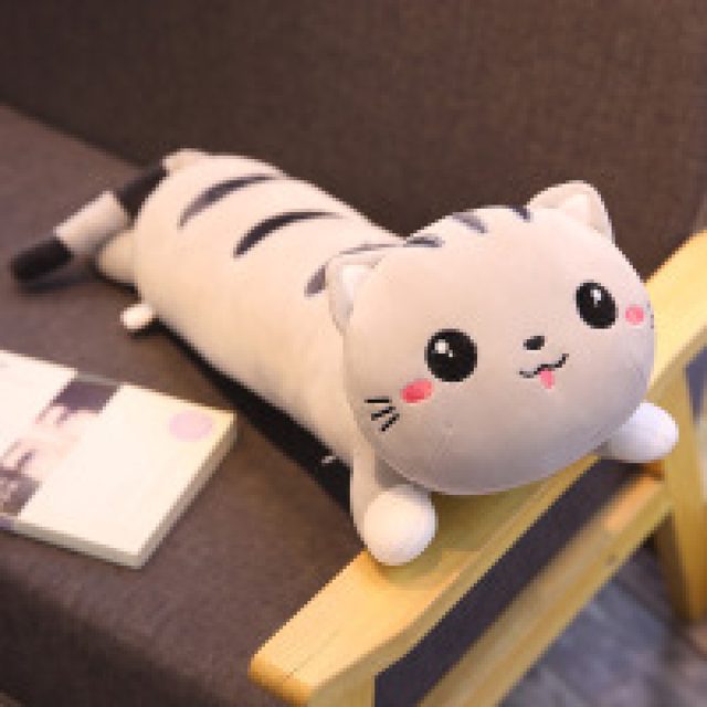 Gray Tabby Cat Body Pillow Plush โ photo 2