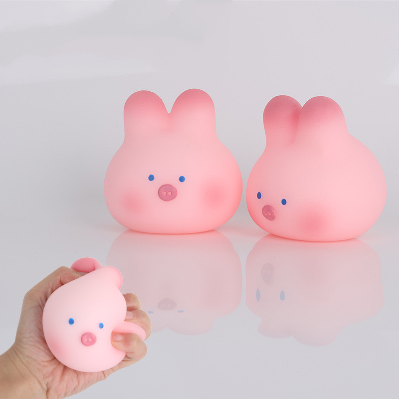 Blushing Bunny-Pig Mochi Squishy