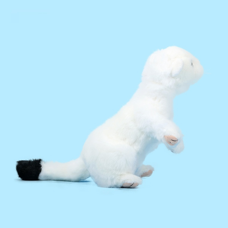 Fluffy Snow Stoat Ermine Plush