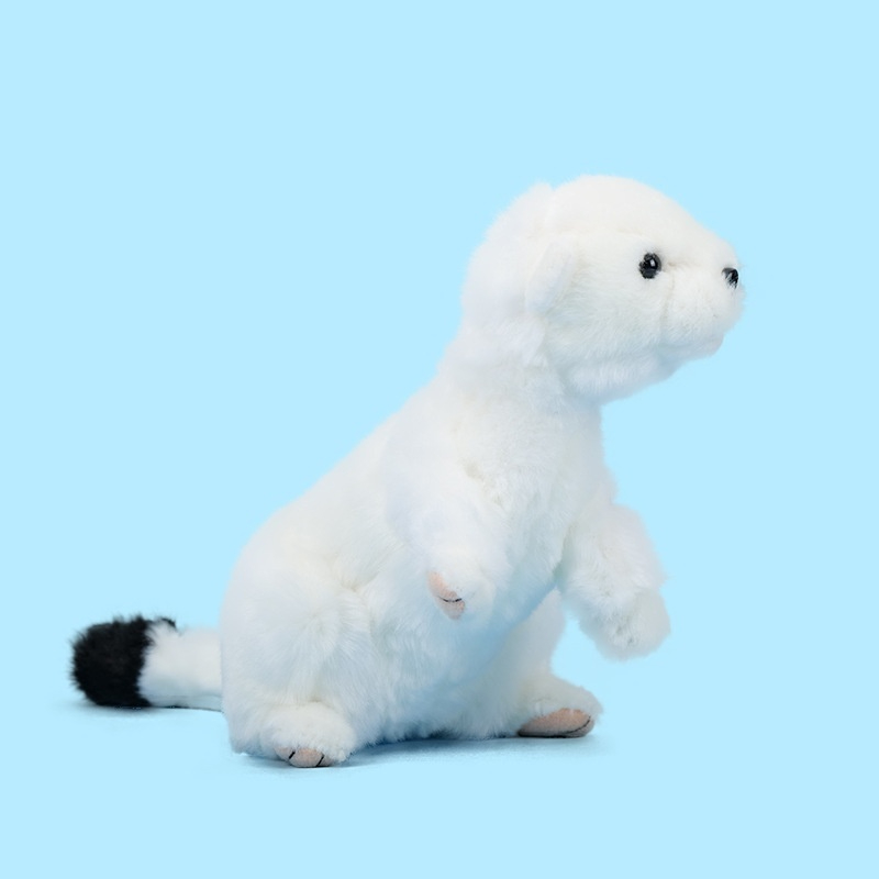 Fluffy Snow Stoat Ermine Plush — photo 2