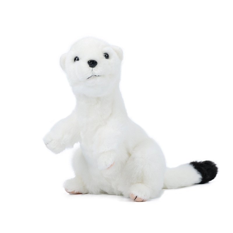Fluffy Snow Stoat Ermine Plush — photo 3