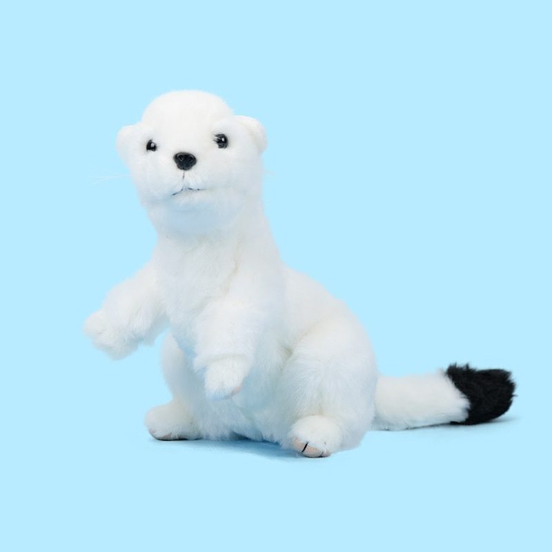 Fluffy Snow Stoat Ermine Plush — photo 4