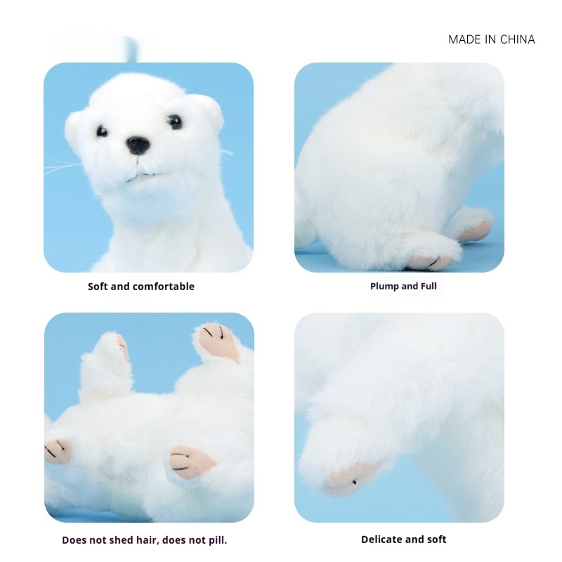 Fluffy Snow Stoat Ermine Plush — photo 5