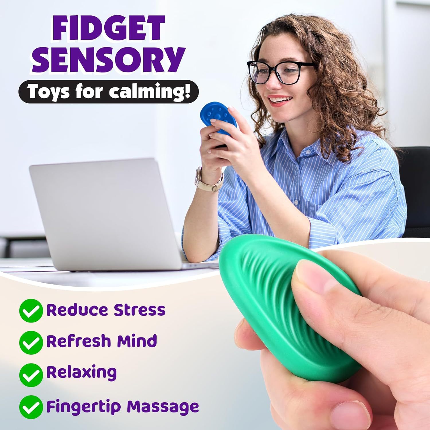 Childrens Sensory Stones Silicone Squeeze Toy — photo 3