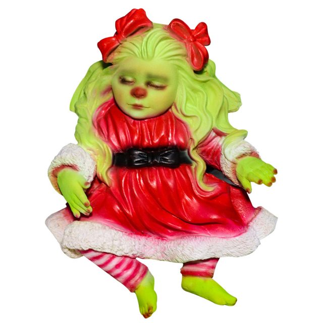 Creepy-Cute Green Grinch Baby Figure
