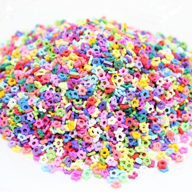 Rainbow Flower Clay Sprinkles Topping