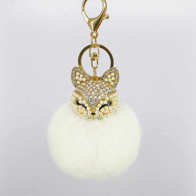 Civet Cat Diamond Hair Keychain — photo 4