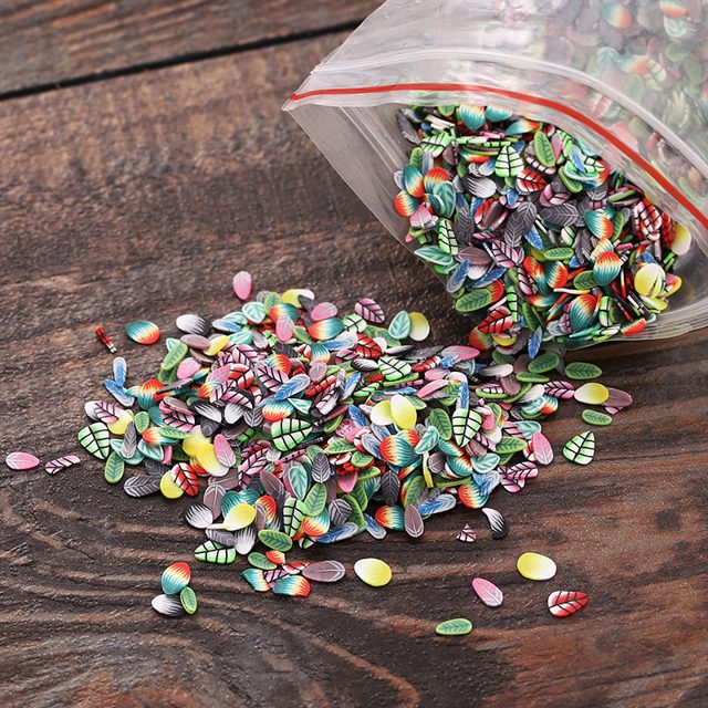 Tiny Leaf Clay Sprinkles Slime Filler