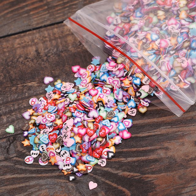 Hearts & Stars Clay Sprinkles Slime Filler
