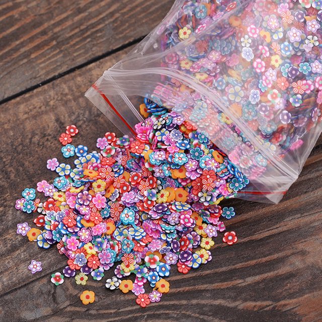 Tiny Flower Clay Sprinkles Slime Filler