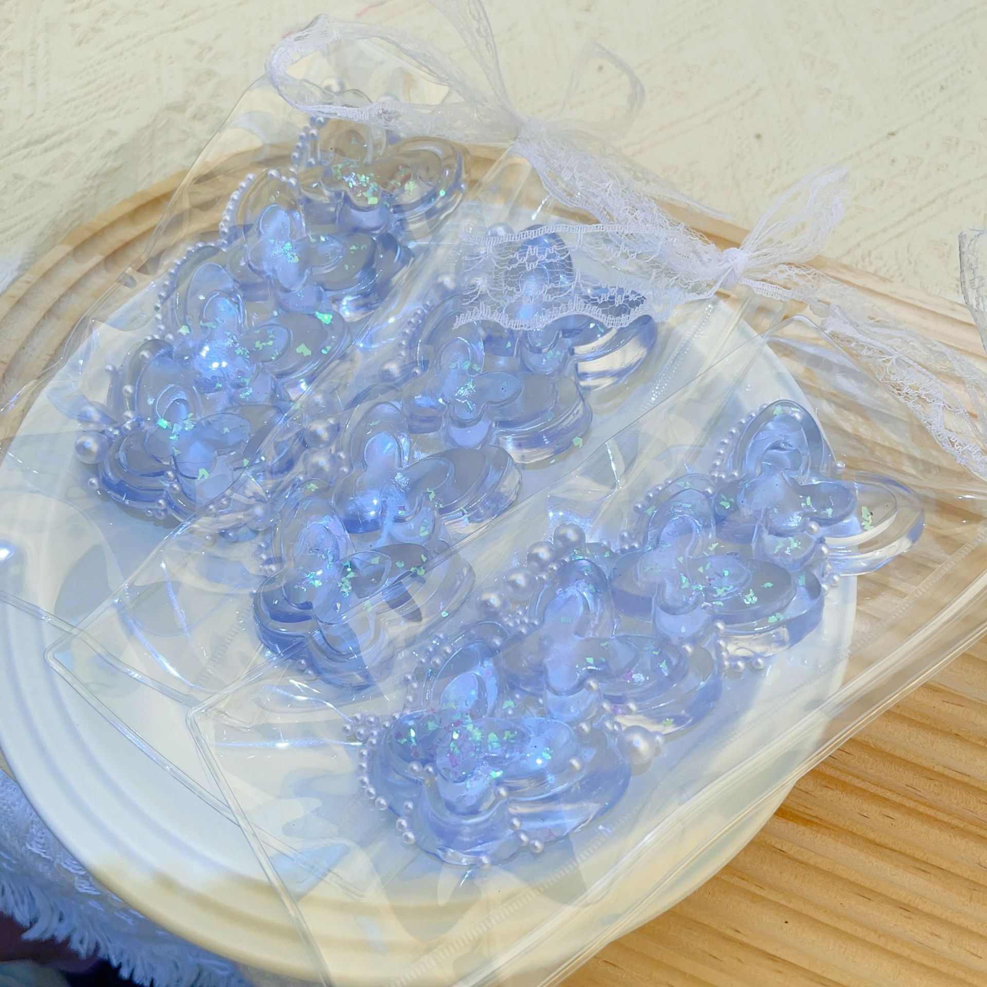 Iridescent Butterfly Hair Clips