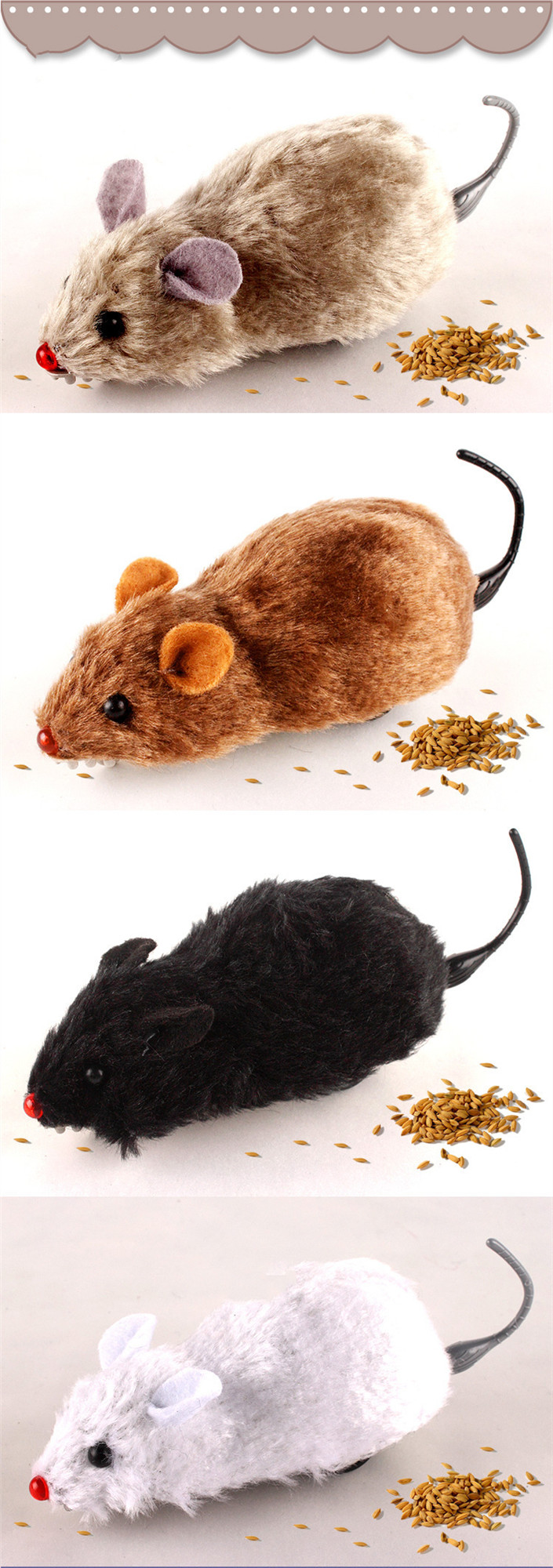 Wind-Up Racing Mouse Prank Toy
