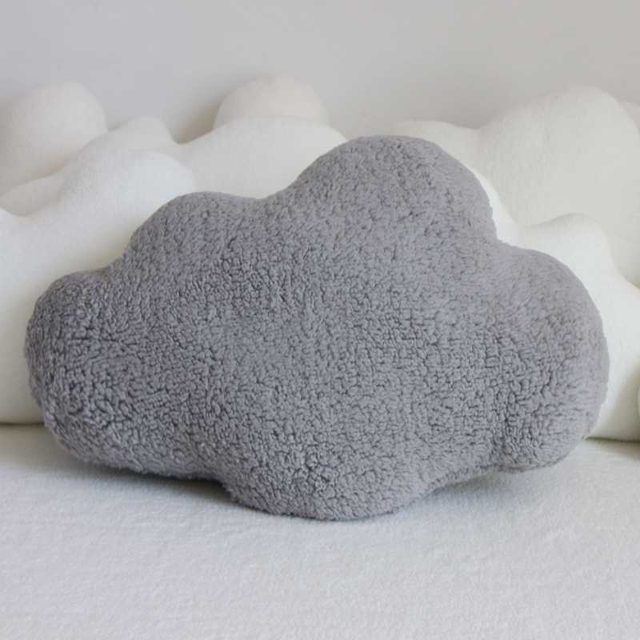 Storm Grey Cloud Cushion Plush