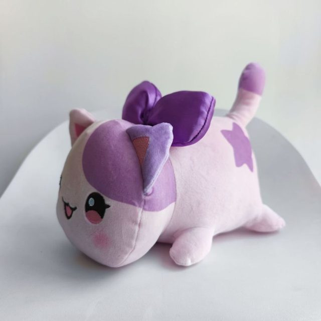 Purple Bow Kitty Loaf Plush