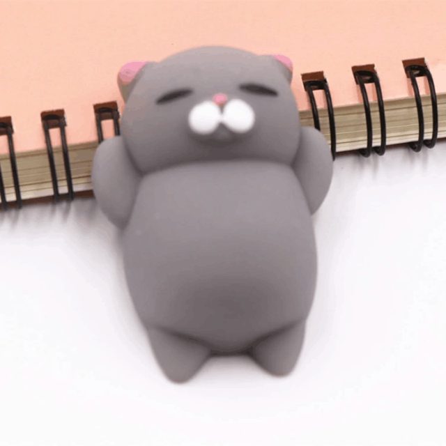 Stretchy Gray Kitty Mochi