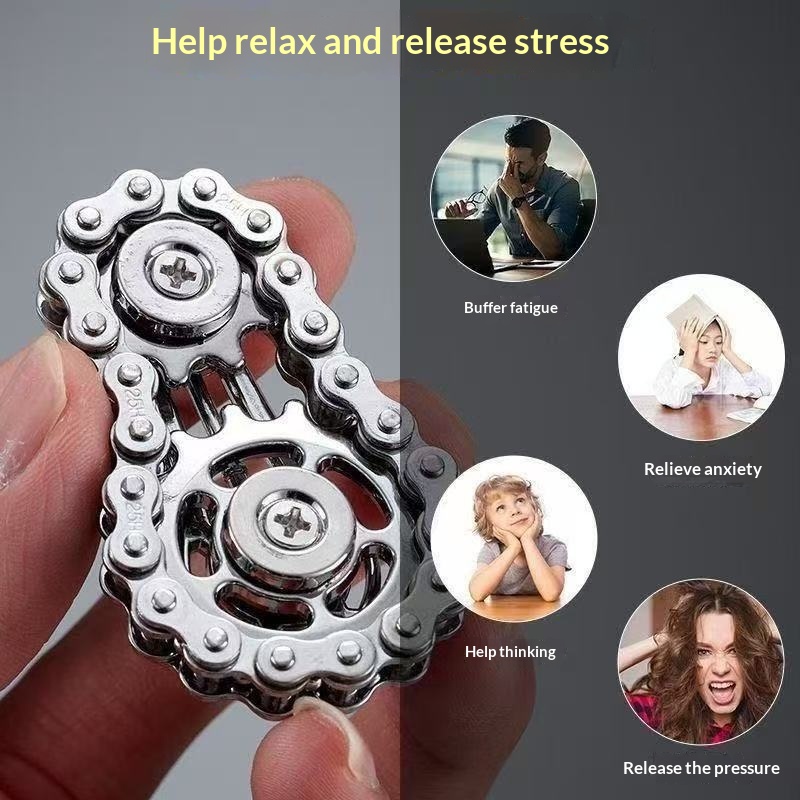 Colorful Chain Spinner Anxiety-relief Stress-reliever Squeeze Toy โ photo 5