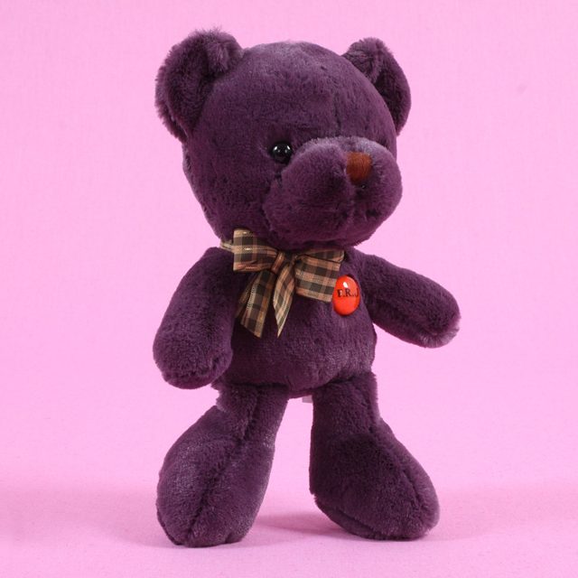 Mauve Cuddle Bear With Gingham Bow โ photo 5