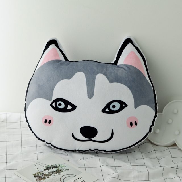 Husky Face Cushion Plush