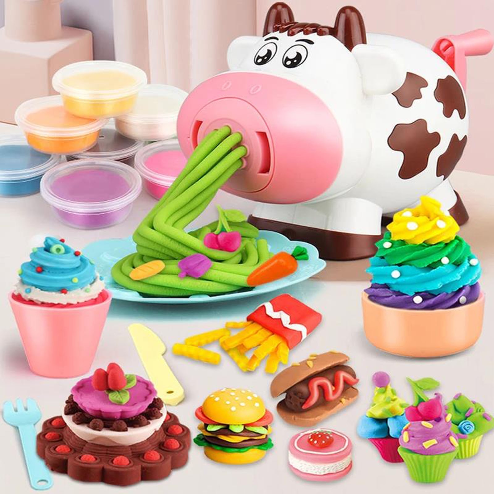 Cow Color Clay Noodle Machine Toy