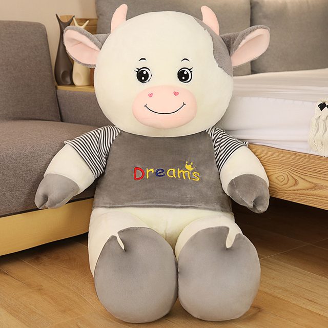 Grey Dreams Sweater Cow Plush