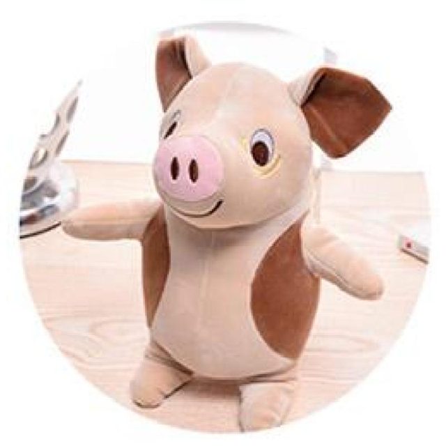 Spotted Brown Piggy Plush