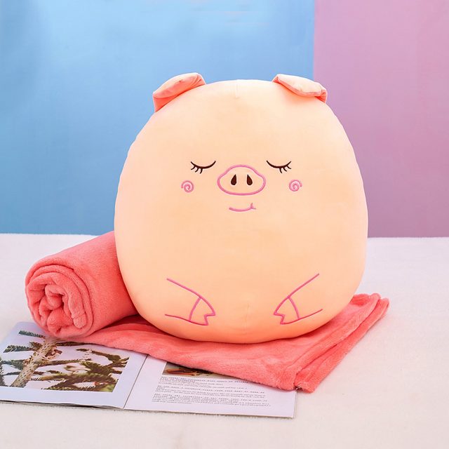 Sleepy Egg Piggy Plush & Blanket
