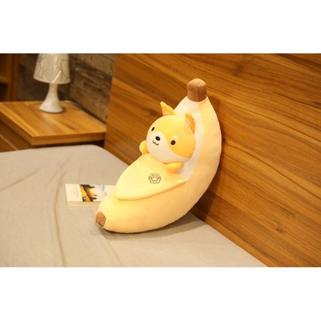 Shiba in a Banana Peel Plush