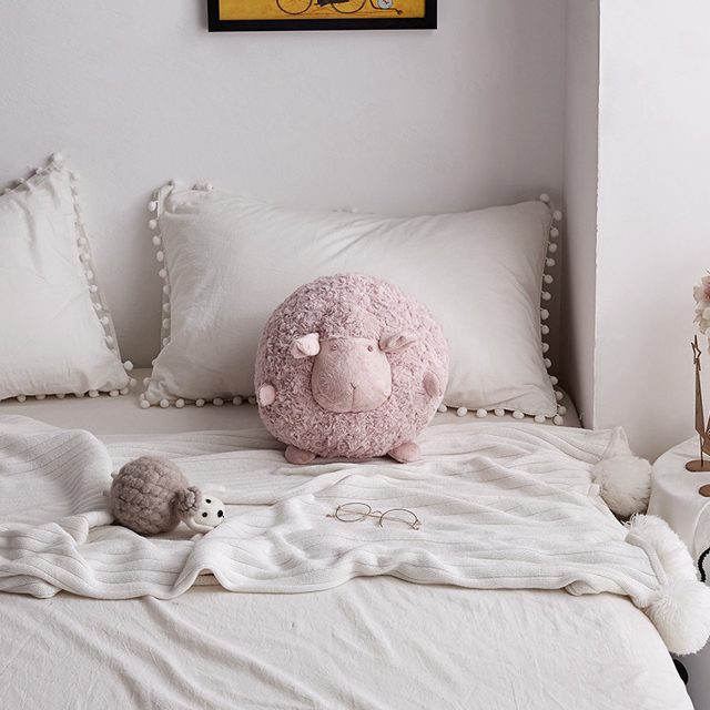 Round Fluffy Curly Sheep Plushie