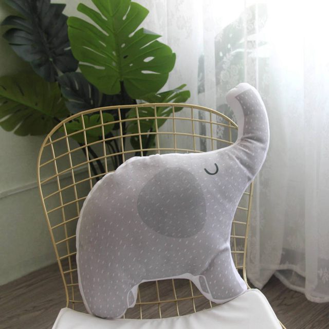 Sleepy Elephant Cushion Plush