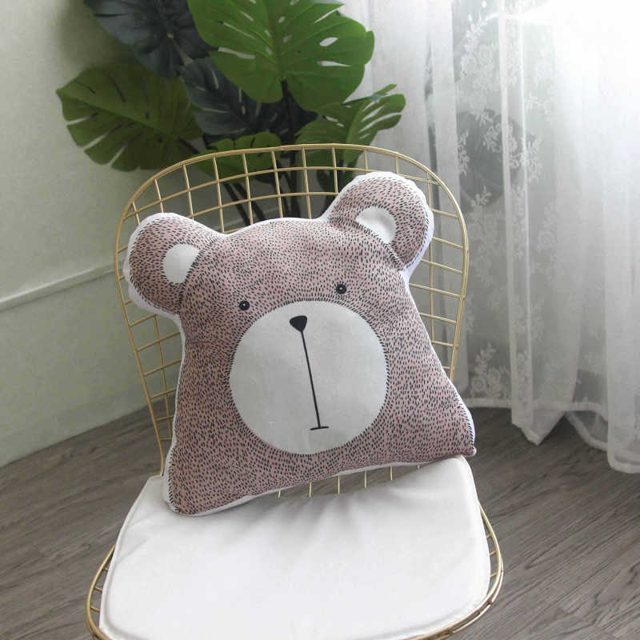 Cozy Sketch Bear Cushion Plush