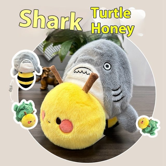 Flip Shark & Bee Plush 18cm