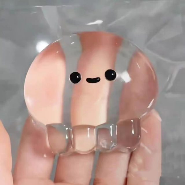 Clear Wiggly Smiley Squish Ball