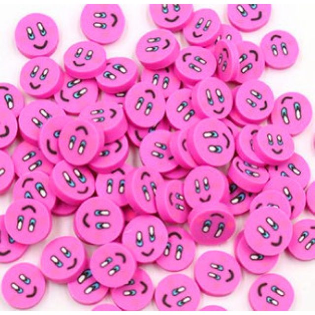 Pink Smiley Face Slime Sprinkles