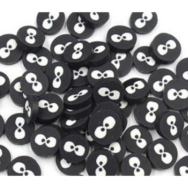 Googly-Eyed Black Face Slime Charms