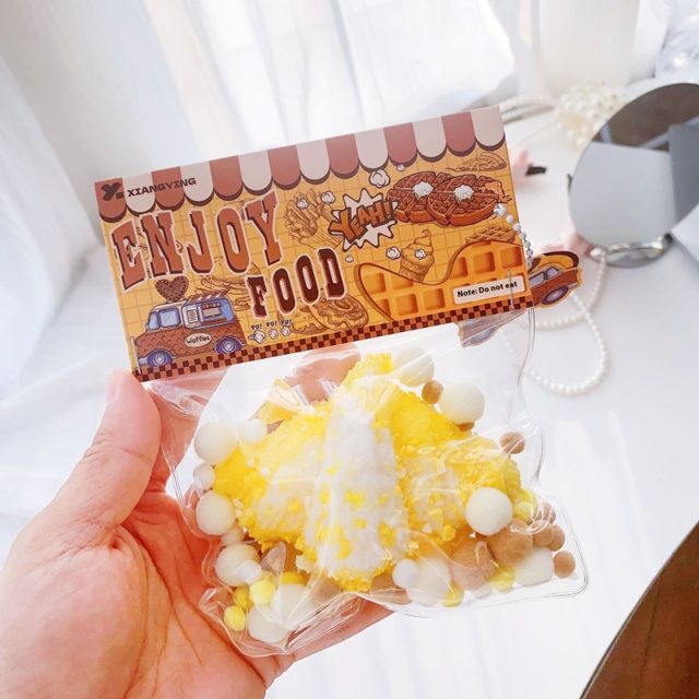 Mango Shaved-Ice Squishy Keychain