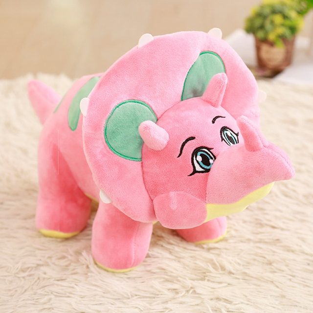 Cuddly Cartoon Triceratops Dino Plush โ photo 3