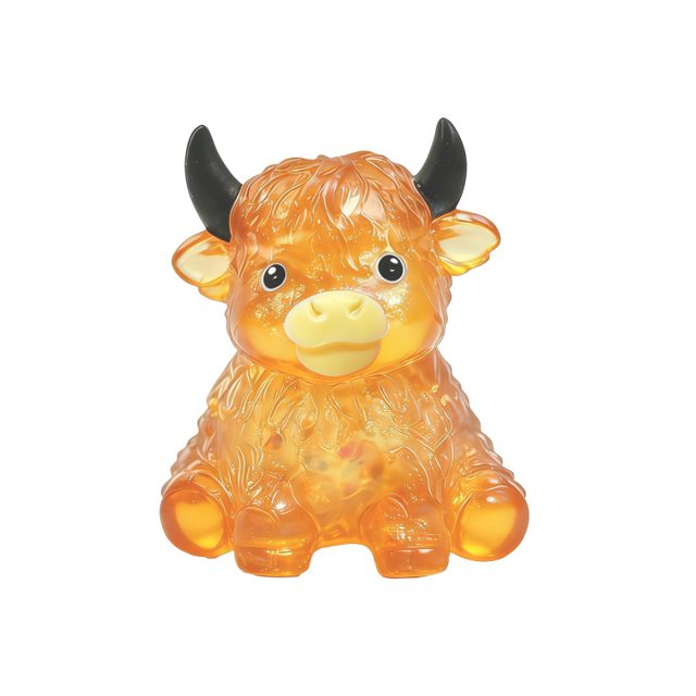 Glitter Highland Cow Squishy — photo 3