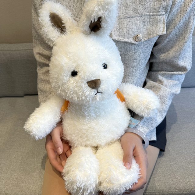 Fluffy White Bunny Plush 35cm — photo 2