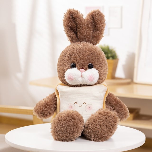 Toasty the Bread-Hugging Brown Bunny