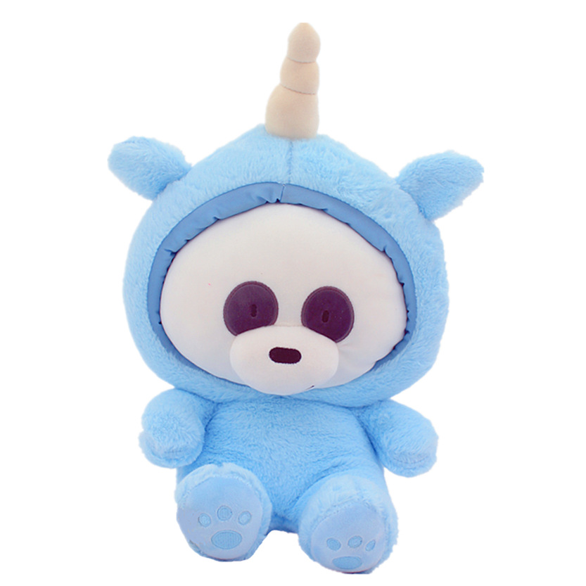 Panda in a Unicorn Onesie Plush + Blanket โ photo 3