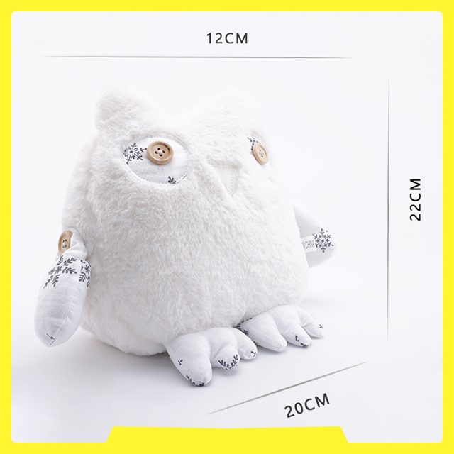 Snowy Button-Eyed Owl Plush