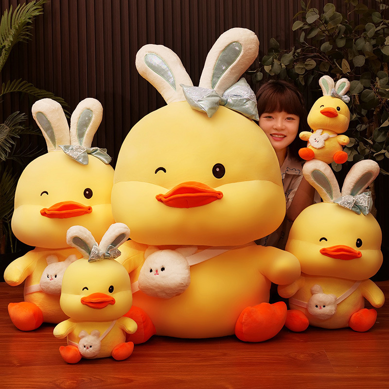 Cute Rabbit Ear Duck Plush — photo 2