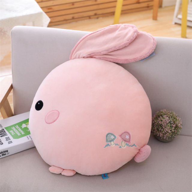 Round Bunny Puffer Fish Pillow Plush