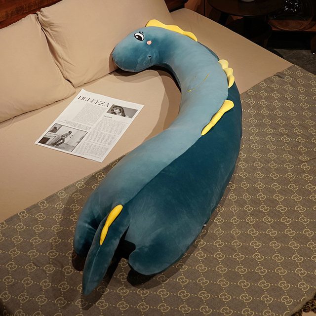 Jumbo Teal Dino Cuddle Pillow
