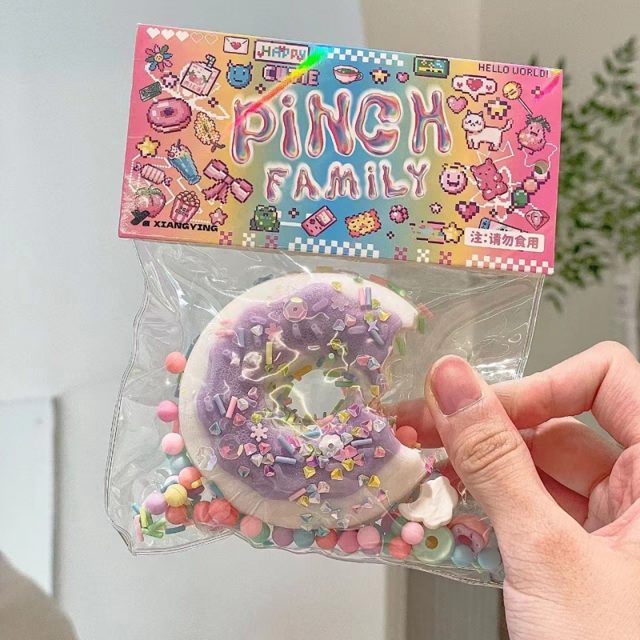 Bitten Purple Donut Squishy