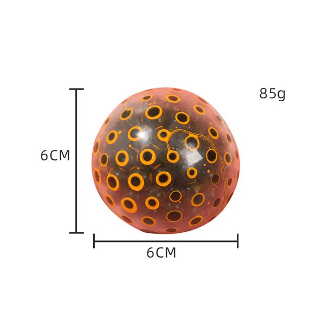 Orange Bubble Bead Squeeze Ball